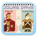 DAYS JOURS Bilingue Francais Anglais Poster SMALL Link FROGandTOAD Créations